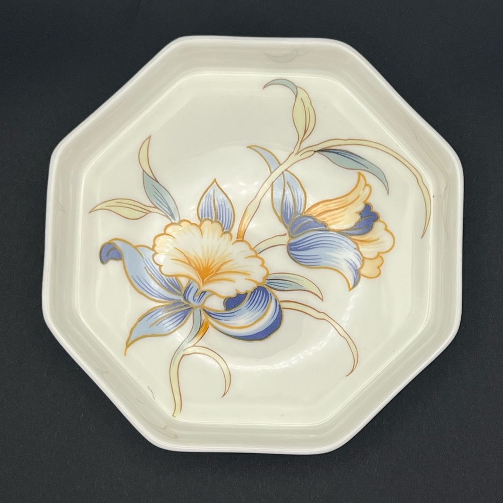 Aynsley Just Orchids Fine English Bone China Butter Dish - Discontinued Pattern